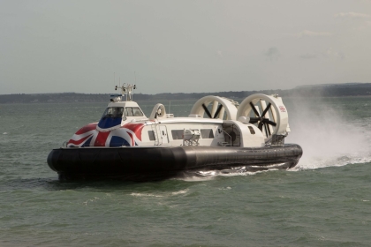 A Hovercraft Over Water